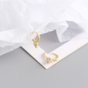 Punk Pave Rivet Hoop Earrings - MLYH403