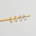 Minimalist Pave Cross Hoop Earrings - MLYH404