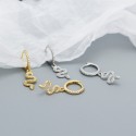 Pave Snake Shaped Hoop Earrings - MLYH405