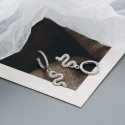 Pave Snake Shaped Hoop Earrings - MLYH405