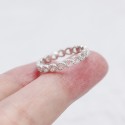 Pave Hollow Heart to Heart Ring - MLYH406