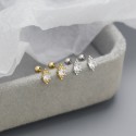 Sparkling Hexagon Rhinestone Stud Earrings - MLYH409
