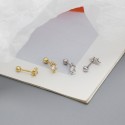 Sparkling Hexagon Rhinestone Stud Earrings - MLYH409