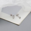 Sparkling Hexagon Rhinestone Stud Earrings - MLYH409