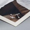 Sparkling Row Gemstone Stud Earrings - MLYH411