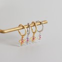 French Style Colorful Cross Dangle Earrings - MLYH412