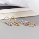 French Style Colorful Cross Dangle Earrings - MLYH412