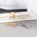 French Style Colorful Cross Dangle Earrings - MLYH412