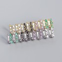 Elegant U-shaped Rhinestone Hoop Earrings - MLYH413