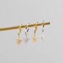 Sweet Pave Leaf Dangle Earrings - MLYH415