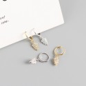 Sweet Pave Leaf Dangle Earrings - MLYH415