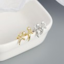 Elegant Pave Dagger Stud Earrings - MLYH417