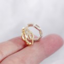 Shining Pave Linked Hoop Earrings - MLYH419