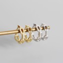 Shining Pave Linked Hoop Earrings - MLYH419