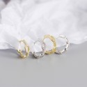 Shining Pave Linked Hoop Earrings - MLYH419