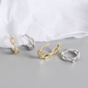 Shining Pave Linked Hoop Earrings - MLYH419