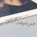 Minimalist Beaded Rhinestone Hoop Earrings - MLYH427