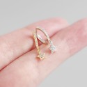 Statement Pave Star Dangle Earrings - MLYH428