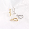 Statement Pave Star Dangle Earrings - MLYH428