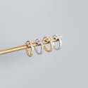 Sweet Pave Cross Hoop Earrings - MLYH430