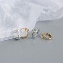 Sweet Pave Cross Hoop Earrings - MLYH430