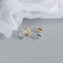 Sweet Pave Cross Hoop Earrings - MLYH430