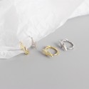 Minimalist Glossy Lightning Hoop Earrings - MLYH431