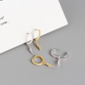 Pave Double Fold Lightning Dangle Earrings - MLYH434