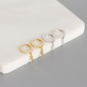 Pave Double Fold Lightning Dangle Earrings - MLYH434