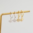 Sparkling Pave Sun Dangle Earrings - MLYH437