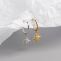 Sparkling Pave Sun Dangle Earrings - MLYH437