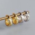 X-shaped Cross Lines Hoop Earrings - MLYH440