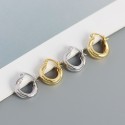 X-shaped Cross Lines Hoop Earrings - MLYH440