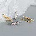 Pave Angels Wing Hoop Earrings - MLYH442