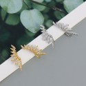 Pave Angels Wing Hoop Earrings - MLYH442