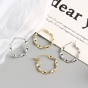 Minimalist Mobius Twist Hoop Earrings - MLYH443