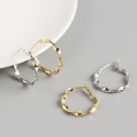 Minimalist Mobius Twist Hoop Earrings - MLYH443