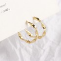 Minimalist Mobius Twist Hoop Earrings - MLYH443