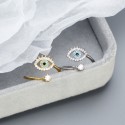 Sweet Turquoise Evil Eye Open Ring - MLYH445