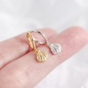 Elegant Pave Seashell Dangle Earrings - MLYH447