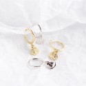 Elegant Pave Seashell Dangle Earrings - MLYH447