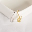 Minimalist Glossy Conch Dangle Earrings - MLYH448