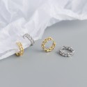 Twisted Chain Shaped Hoop Earrings - MLYH453