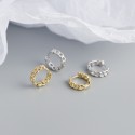 Twisted Chain Shaped Hoop Earrings - MLYH453
