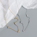 Sparkling Three Leaf Clover Necklace - MLYH455