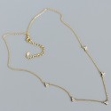 Sparkling Three Leaf Clover Necklace - MLYH455