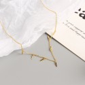 Pave Nail Shaped Necklace - MLYH456