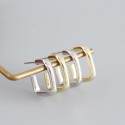 C-shaped Hollow Tube Hoop Earrings - MLYH457