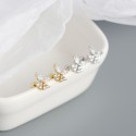 Sparkling Butterfly Stud Earrings - MLYH461