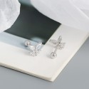 Sparkling Butterfly Stud Earrings - MLYH461